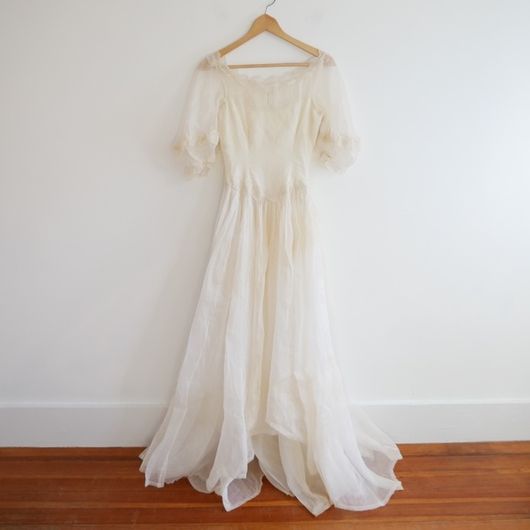 short linen wedding dress